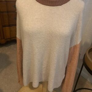 Madewell color block crewneck merino alpaca Sweater Size M